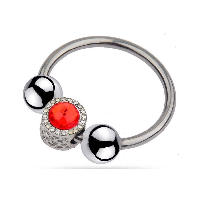 MenSteel Anneau de gland Royring Bijou Rouge